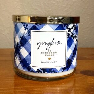 *NEW* GINGHAM ~ 3 Wick CANDLE ~ Bath & Body Works